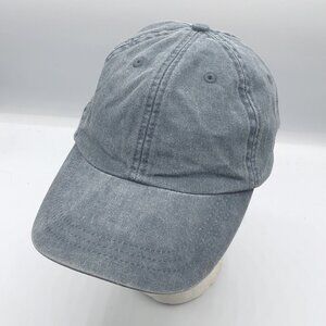 The Belted Cow Embroidered Crab Blue Cotton Strapback Baseball Hat